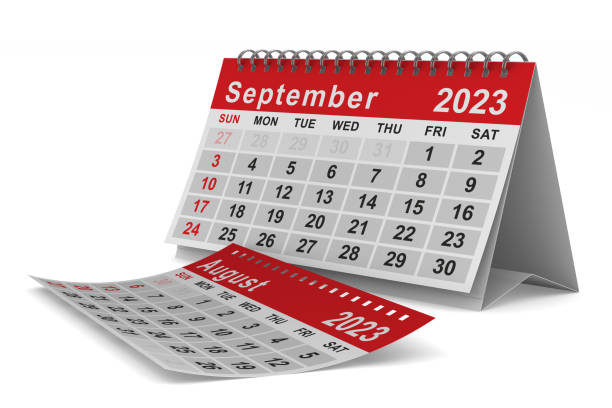 istock 2023 year. Calendar for September. Isolated 3D illustration 1440150956