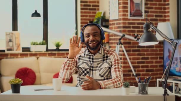 istock Male manager talking on online videocall conference 1440155782