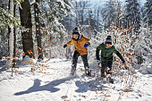 Kids enjoying winter