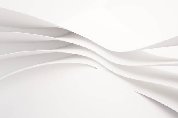 istock Abstract white Architecture Background. 3d render. Modern Geometric Wallpaper. Futuristic Technology Design 1440156898