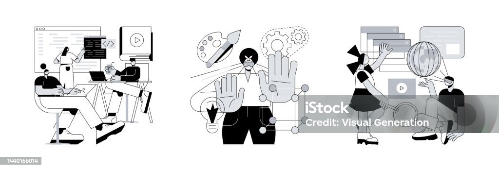 Abstract Picture Key Learning Interactive Learning Abstract Concept Vector Illustrations Stock ...