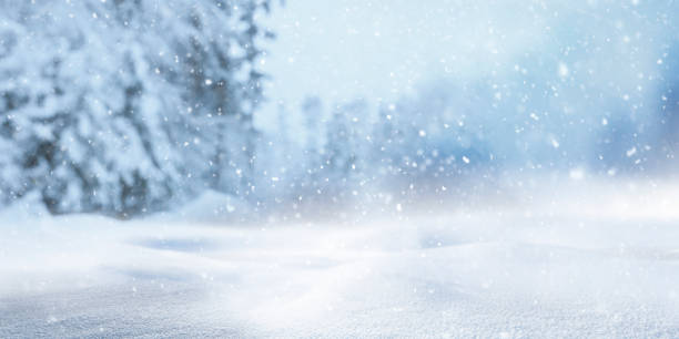 istock Snowy winter landscape as blurred background 1440167214