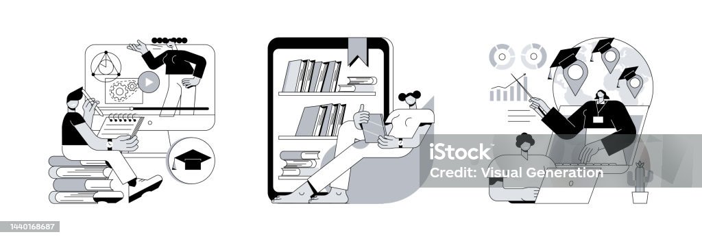 Learning Tools Abstract Image Elearning Tools Abstract Concept Vector Illustrations Stock ...