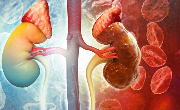 Chronic kidney disease. 3d illustration stock photo
