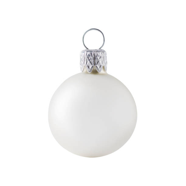 istock White Christmas ornament ball isolated on white background. 1440170373