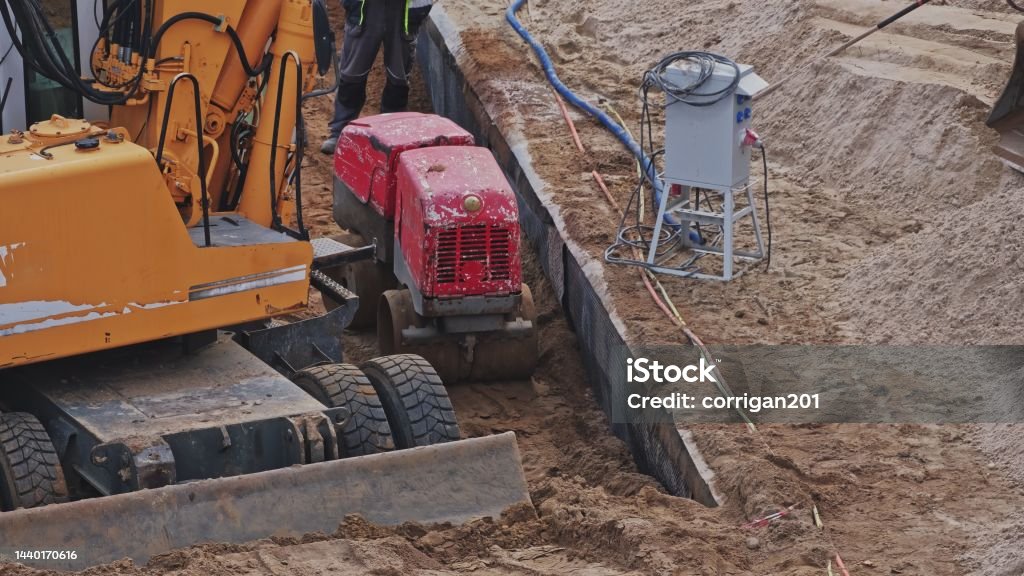 Remote Operated Compactor Construction Site Trench Compactor Road Roller Operated Remotely By ...