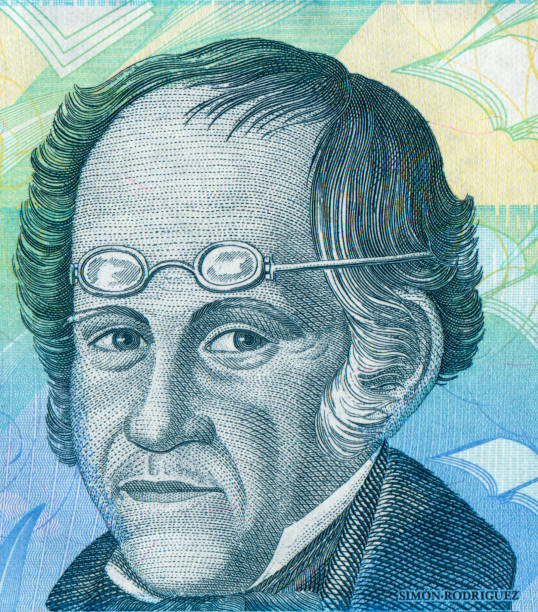 istock Simon Rodriguez Portrait Pattern Design on Venezuelan Bolivar Currency 1440174156