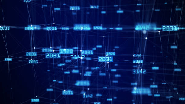 istock The concept of data connection in the blockchain network. Digital cyberspace data flow background. Network connections structure. Big data visualization. 3D rendering. 1440175092