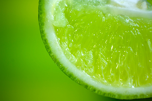 Close Up a Slice of Lime for flavor food.
