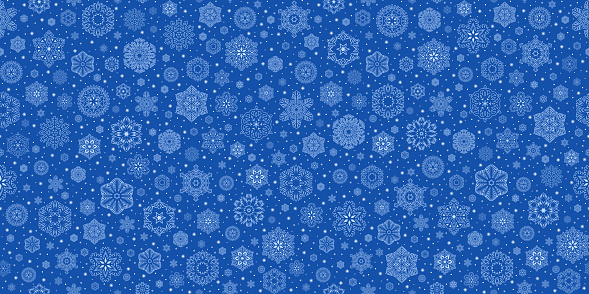 Seamless Christmas background with snowflakes