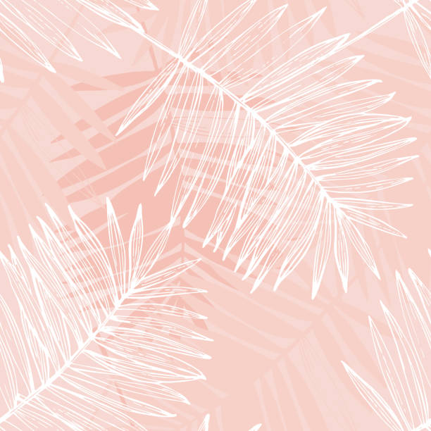 istock Abstract tropical foliage background in pink rose blush colors 1440179585