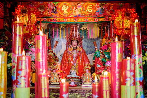 Chinese gods in temple