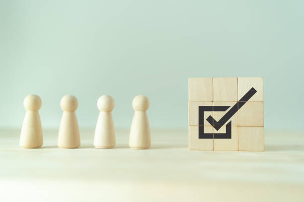 istock Performance appraisal in HRM concept. Corporate regulatory and compliance. Quality control management, ISO certification. Product, service quality warranty. Checklist survey and assessment process. 1440181369