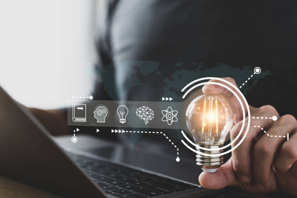 istock Business or education intelligence success or growth idea concept, creativity and strategy thinking, online knowledge and cognition learning. Skill improvement and development via cyberspace 1440191336