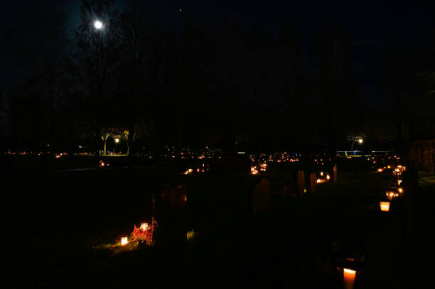 istock candle light on graveyard in Sweden All saints day 1440191926