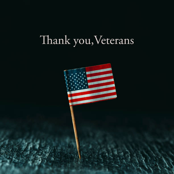 istock the American flag and text thank you veterans 1440197228