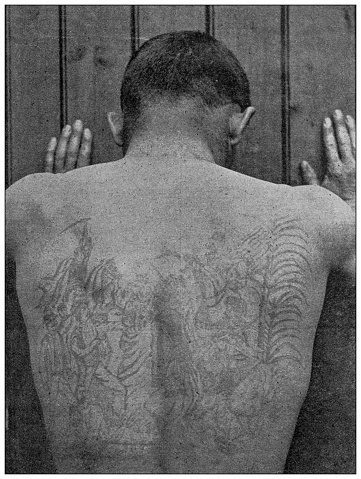 Antique image: Tattooed man