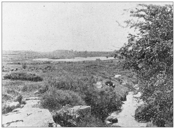 istock Antique image: Castlebar battlefield, County Mayo, Ireland, Rathbawn Lake 1440200223