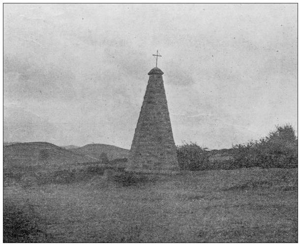 istock Antique image: Castlebar battlefield, County Mayo, Ireland, Monument in Frenchill 1440200248