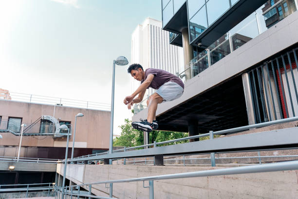 istock Practicing Parkour in the Street 1440214752