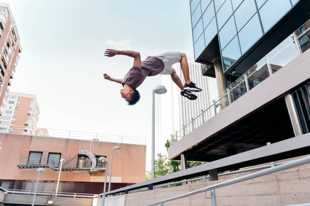 istock Boy Doing Parkour Portrait 1440214789
