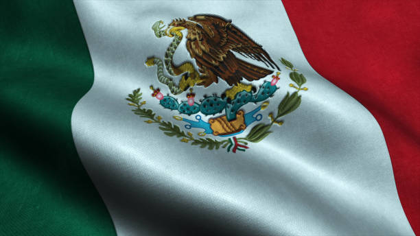 национальный флаг мексики - latin america mexican flag mexico mexican culture стоковые фото и изображения