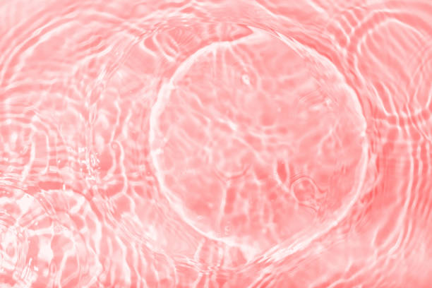 istock Water panoramic banner background. Water texture, water surface with rings and ripple. Spa concept background. Flat lay, top view, copy space, composition 1440221056
