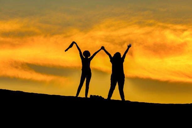 istock Sky is the limit. Silhouette at sunset 1440222479