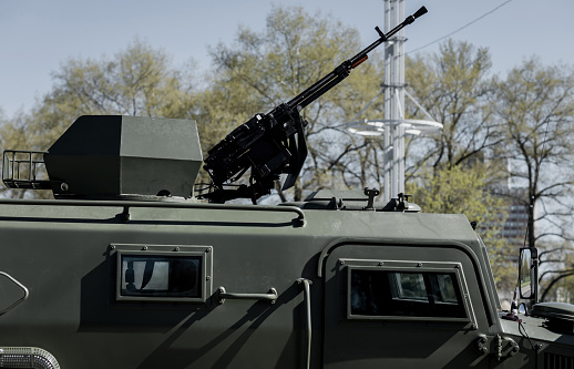 New armored personnel carrier.  vehicle with remote weapon