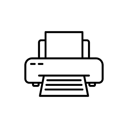 Printer Icon Logo Design Vector Template Illustration Sign And Symbol Pixels Perfect