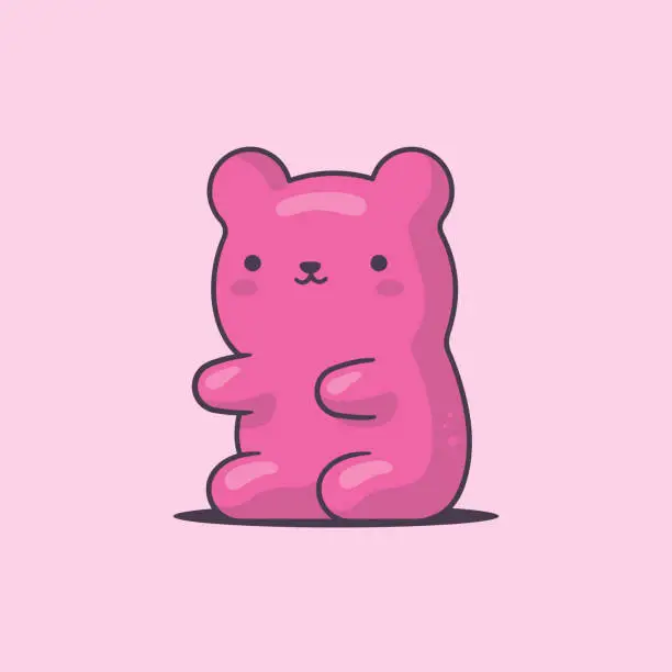 Vector illustration of Gummy Bear Kawaii