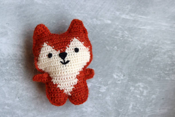Cute amigurumi fox toy
