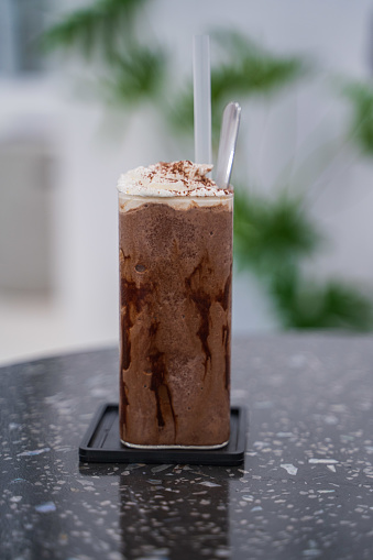 Blended chocolate drink