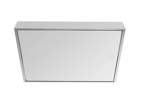 metallic box isolated on white background