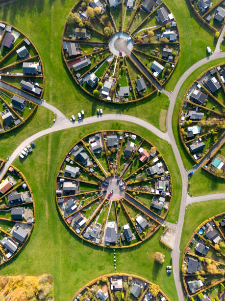 Round Gardens in Denmark stock photo