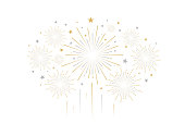 istock Fireworks illustration isolated on white background 1440244920