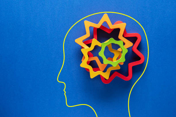 istock Human brain is made of multi-colored wooden blocks. 1440245004