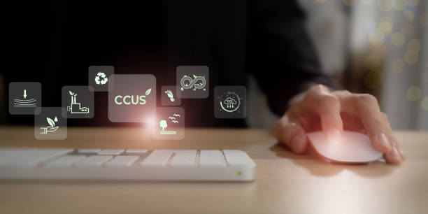 istock Carbon Capture, Utilization and Storage (CCUS) concept. Technology of CO2 capturing and store it underground or use it in other industrial production processes. Net zero target, limit global warming. 1440247485