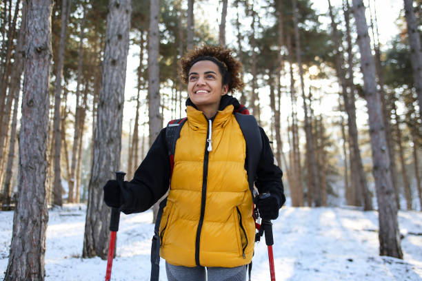 Young woman hiking