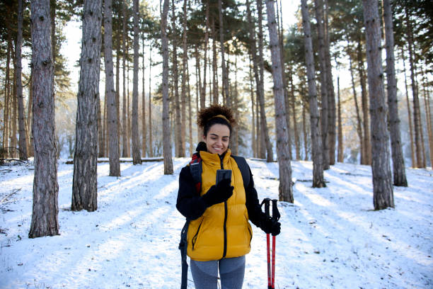 istock Hiking on a mountain during the winter 1440249506