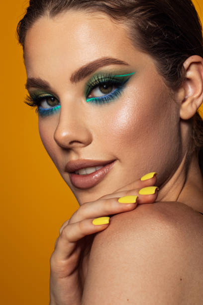 istock Beautiful woman with bright make-up 1440255716