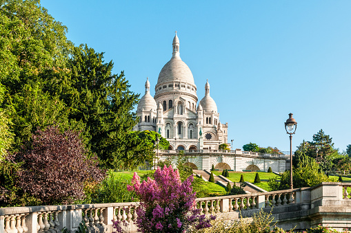 Paris : view on Sacré Coeur basilica and  Montmartre hill