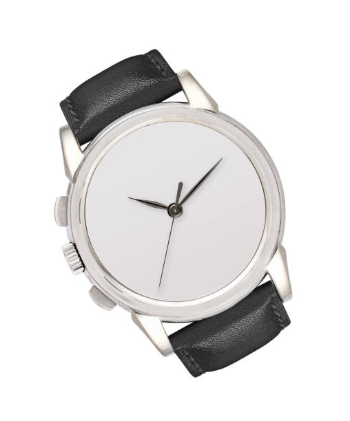 白い背景に分離された銀の腕時計 - bracelet jewelry personal accessory wristband ストックフォトと画像