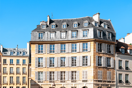 Facade of a Parisian residential building.