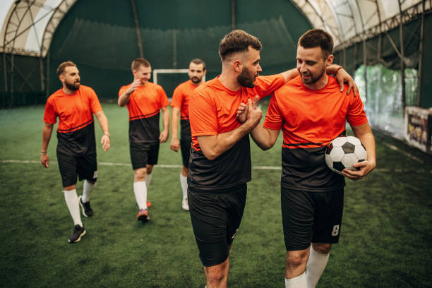 istock Soccer players leaving the field 1440260148