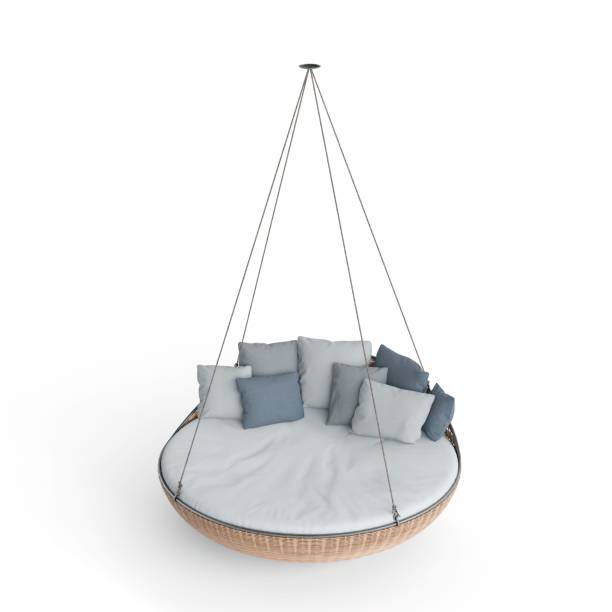 istock 3d rendering of a round hanging bed isolated on white background 1440264831
