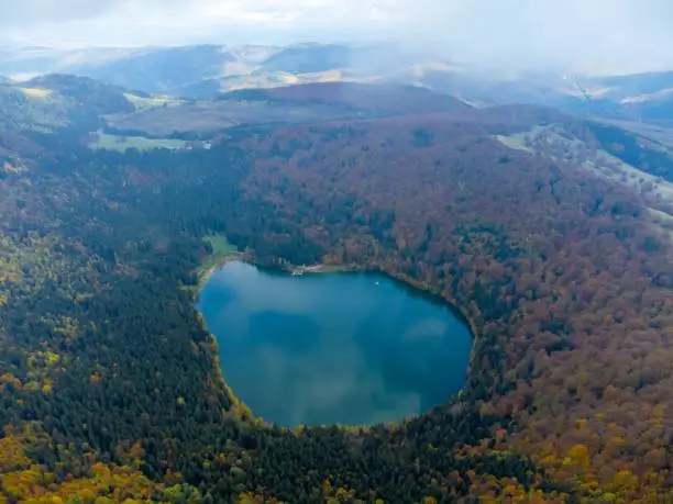 Photo of Landscape of St. Ana lake - Romania seen from above