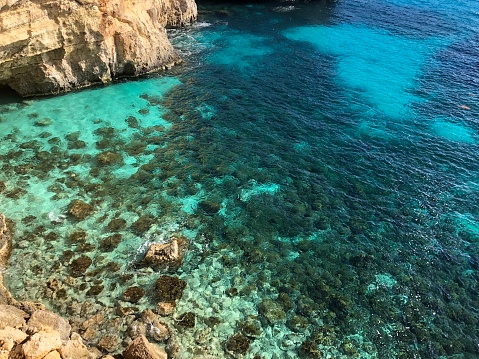 The famous Blue Lagoon off the coast of Malta