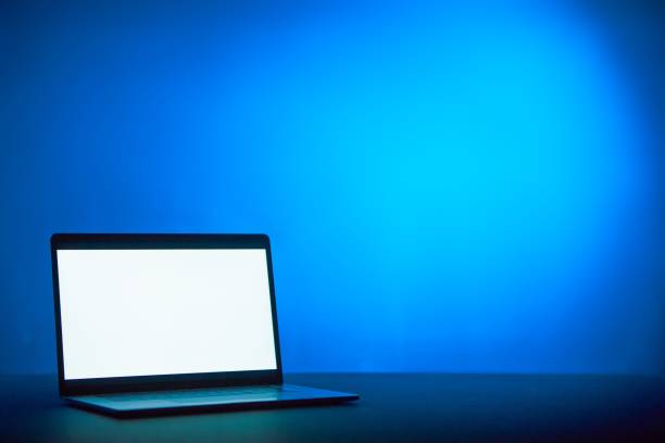 istock A laptop with white space for text on a blue aesthetic background 1440269777