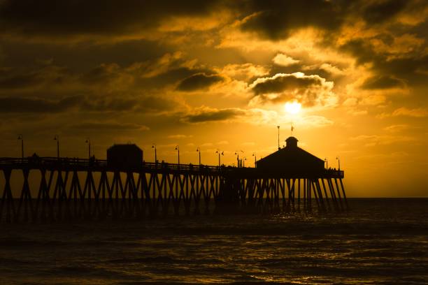 istock Sunset at the pier with beautiful cloudy sky 1440270168